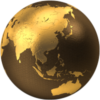 Icon representing over 200 countries