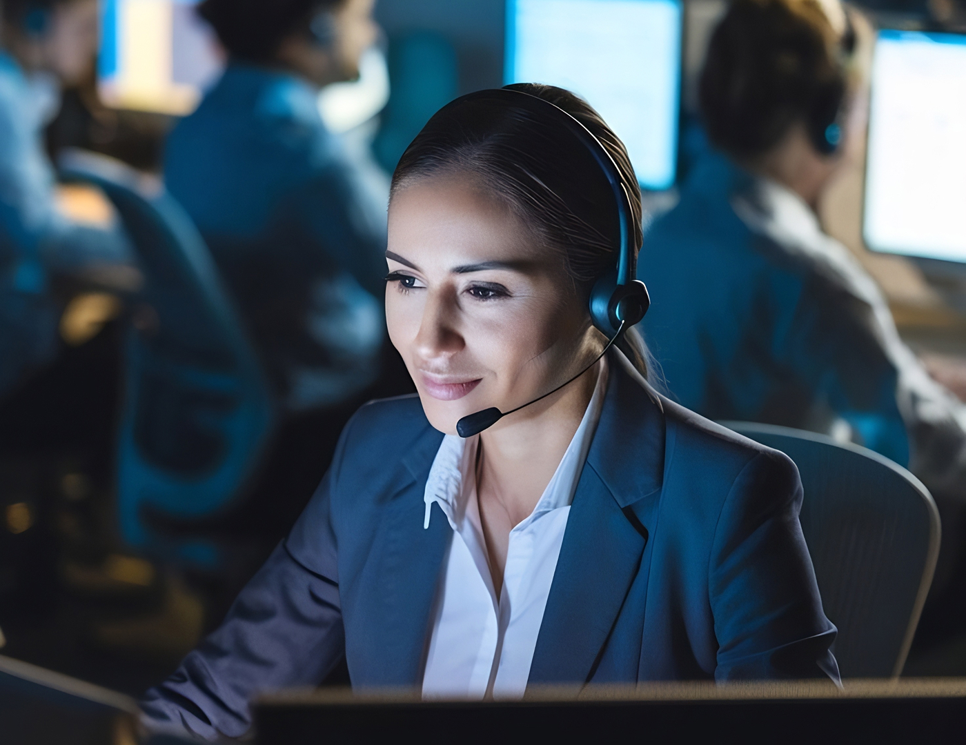 A person on a call with customer support.