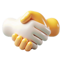 Golden partnership icon representing partners and brands.